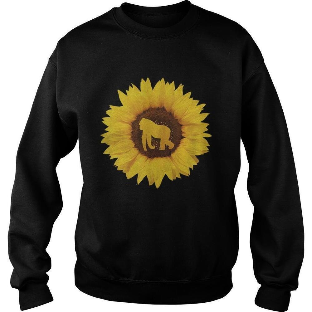 Gorilla Gift For Women Men Ape Animal Sunflower Lover Sweatshirt